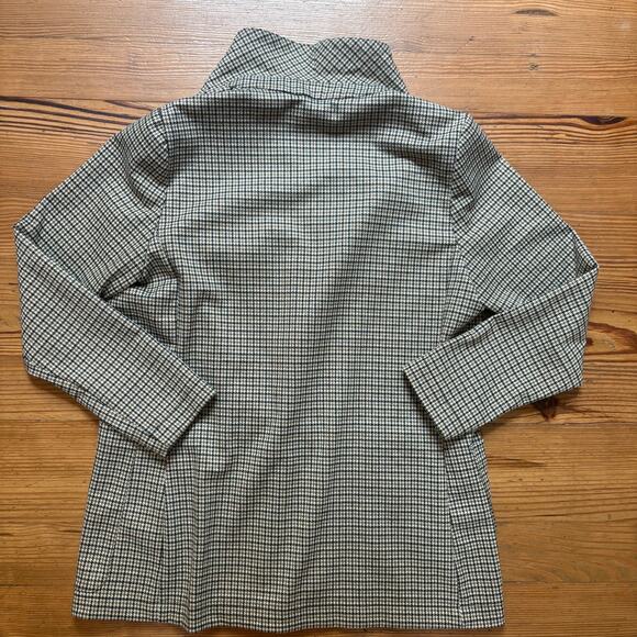 H&M brown tweed houndstooth one button womens blazer SIZE 10 - Picture 6 of 6
